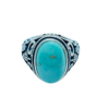 Turquoise Stone Ring 925 Sterling Silver Statement Ring Gemstone Ring Adjustable Size